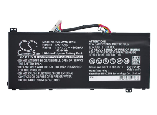 Battery for Acer Aspire VN7-591G-77FS 4600mAh / 52.44Wh