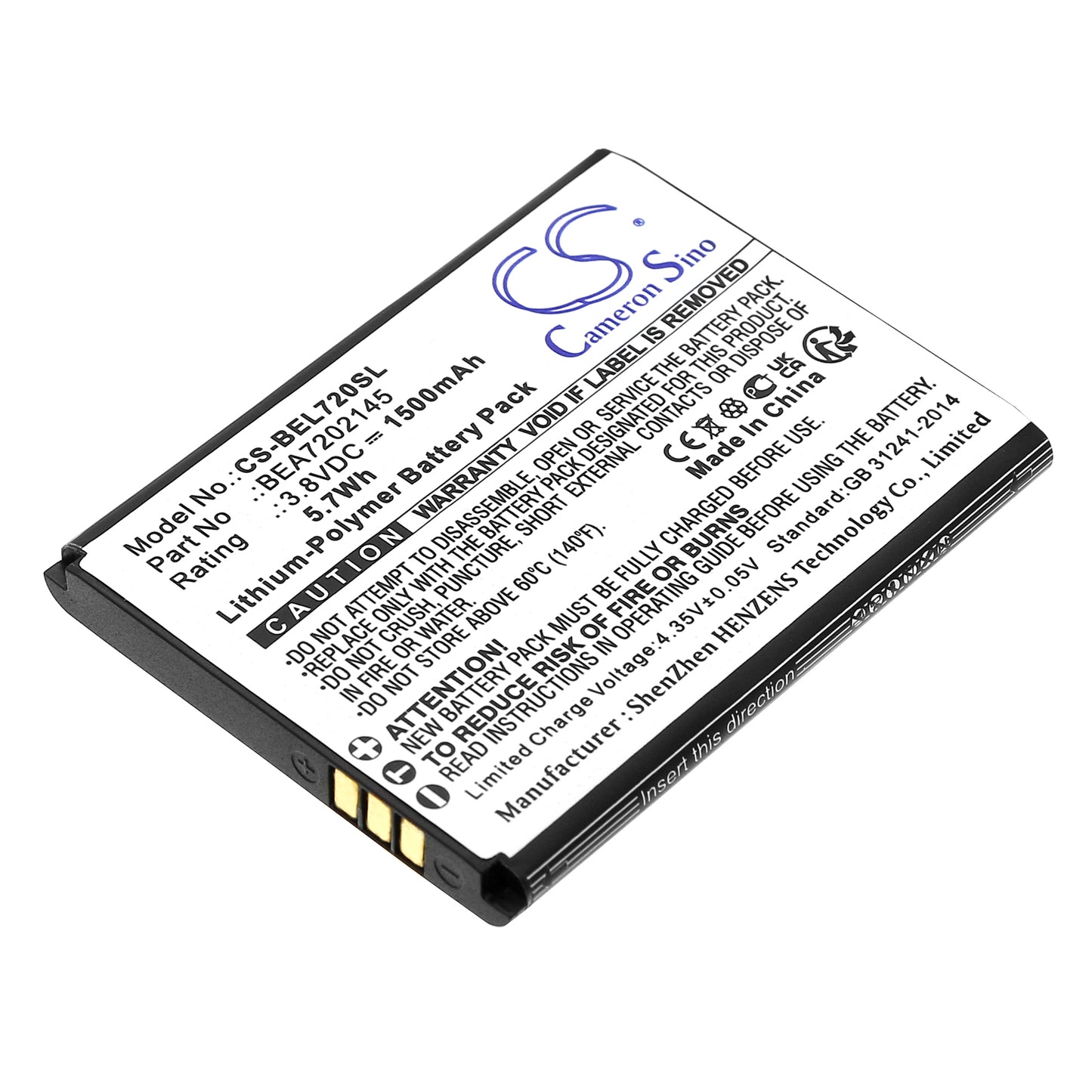 Batteri till Bea-fon SL720i 1500mAh / 5.7Wh