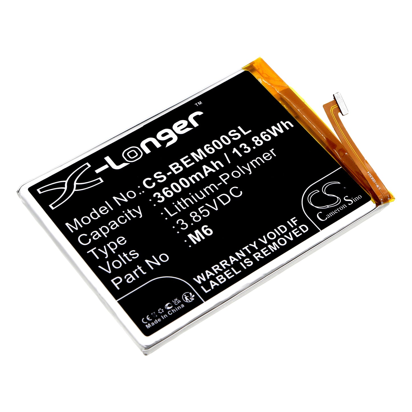 Batteri till Bea-fon  M6 Premium 3600mAh / 13.86Wh