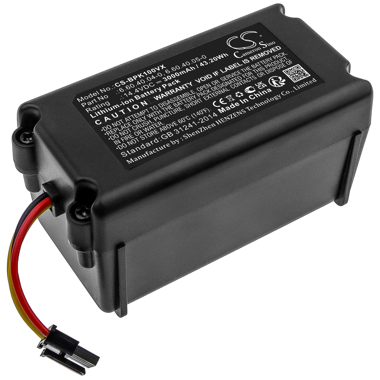 Battery for Blaupunkt BPK-VCBB1XE 3000mAh / 43.20Wh