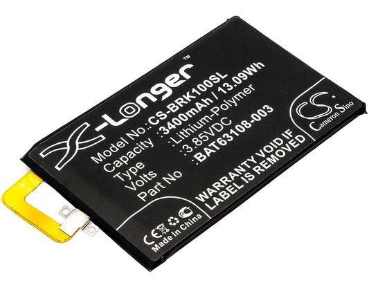 Battery for BlackBerry BBB100-3 3400mAh / 13.09Wh