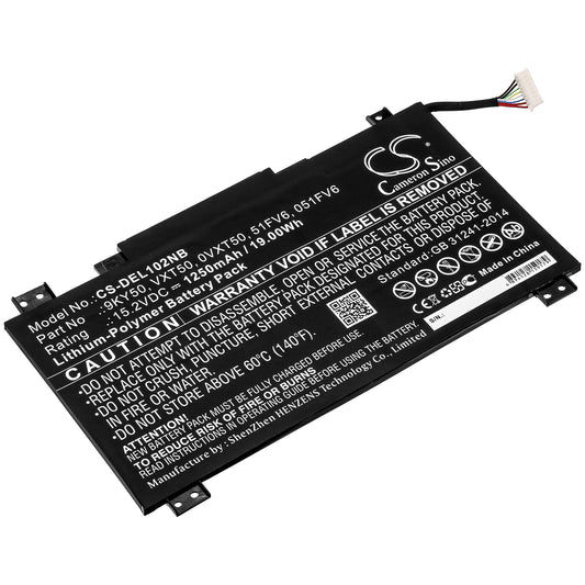 Batteri till DELL Latitude 10 STE2 1250mAh / 19.00Wh