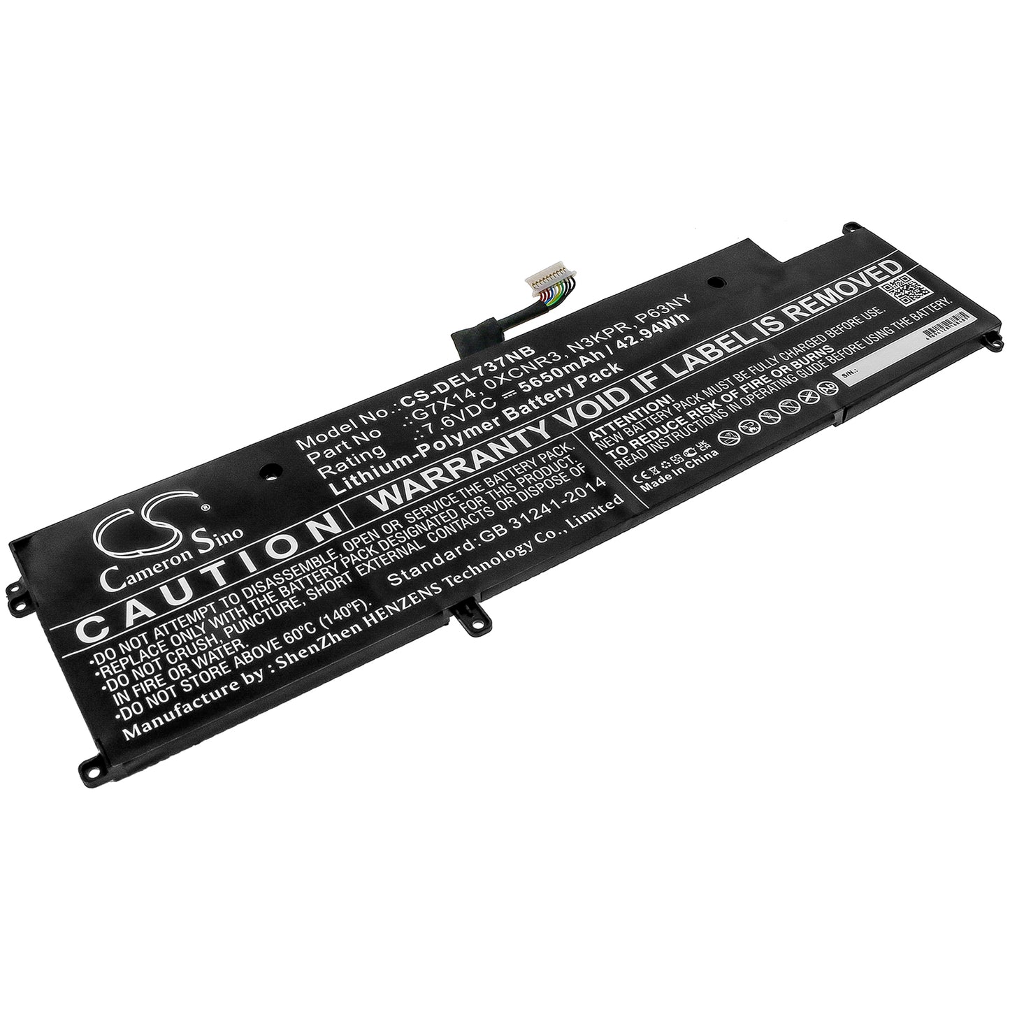 Battery for DELL Latitude E7370 5650mAh / 42.94Wh