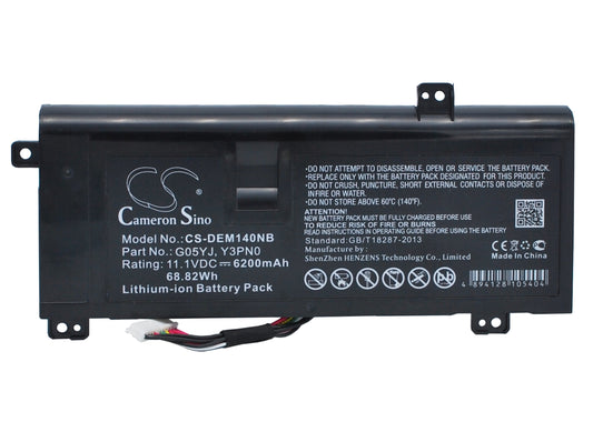 Batteri till DELL Alienware 14D-1528 6200mAh / 68.82Wh
