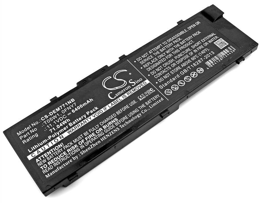 Batteri till DELL Precision 17 7000 6400mAh / 71.04Wh