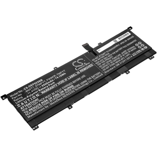 Battery for DELL XPS 15-9575-D2801TS 6500mAh / 74.10Wh
