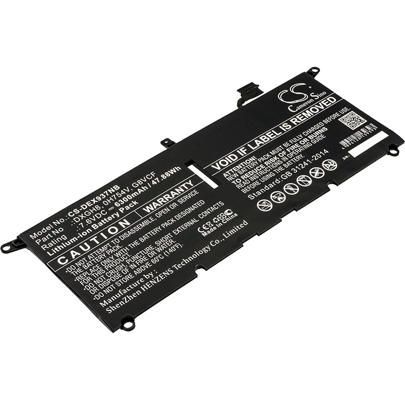 Batteri till DELL XPS 13-9370-D1705S 6300mAh / 47.88Wh