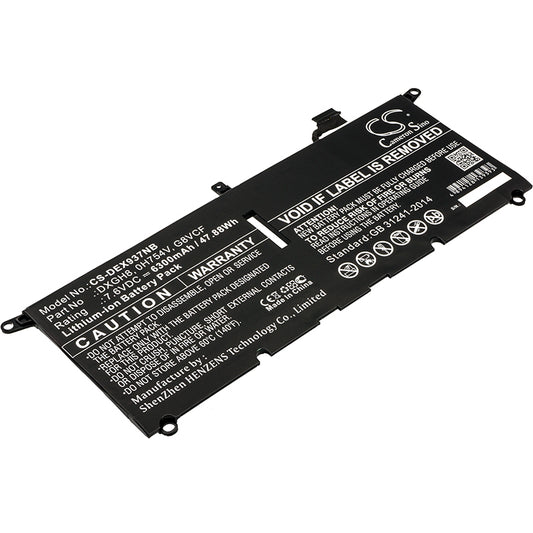 Battery for DELL XPS 13-9370-D1705S 6300mAh / 47.88Wh