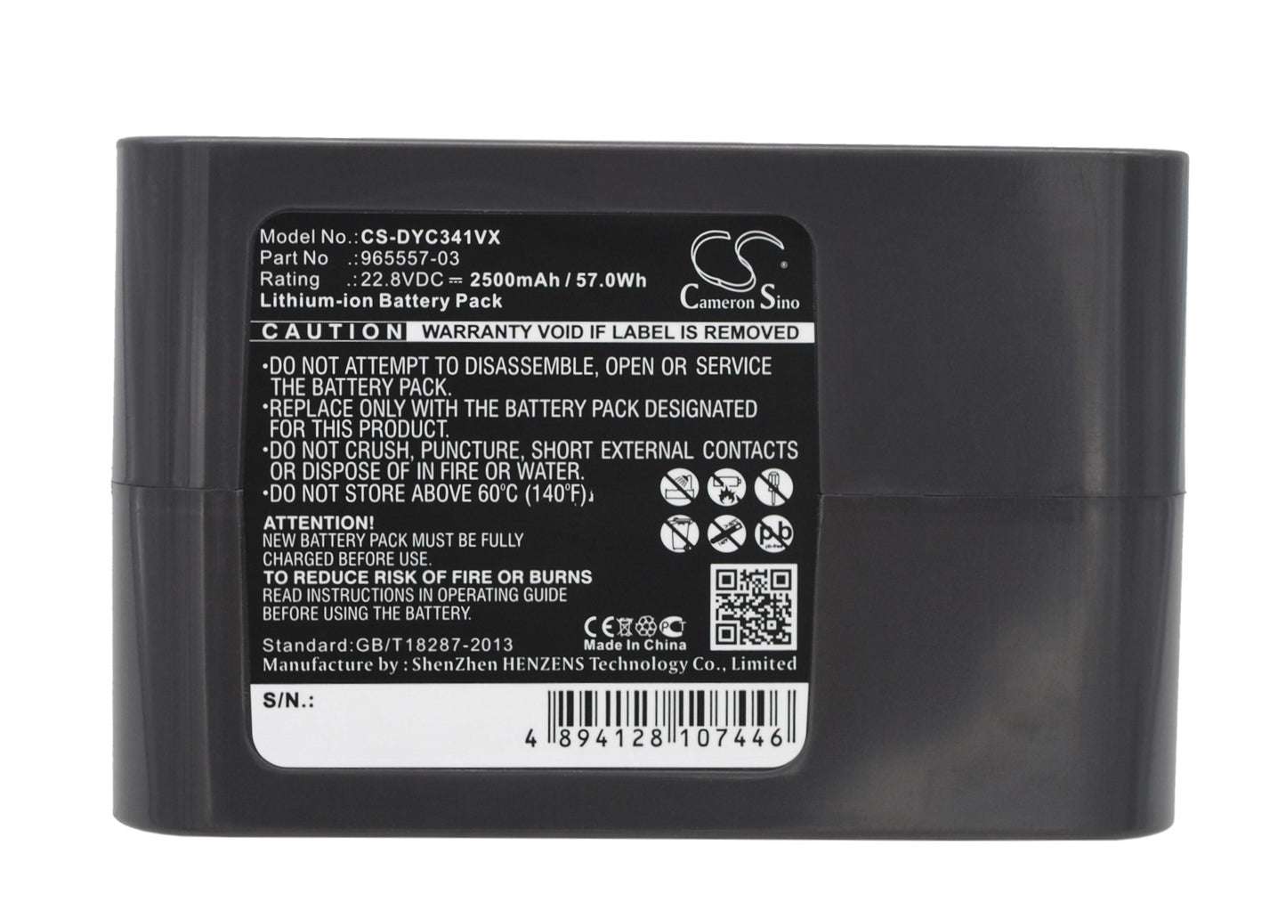 Batteri till Dyson DC56 2500mAh / 57.00Wh