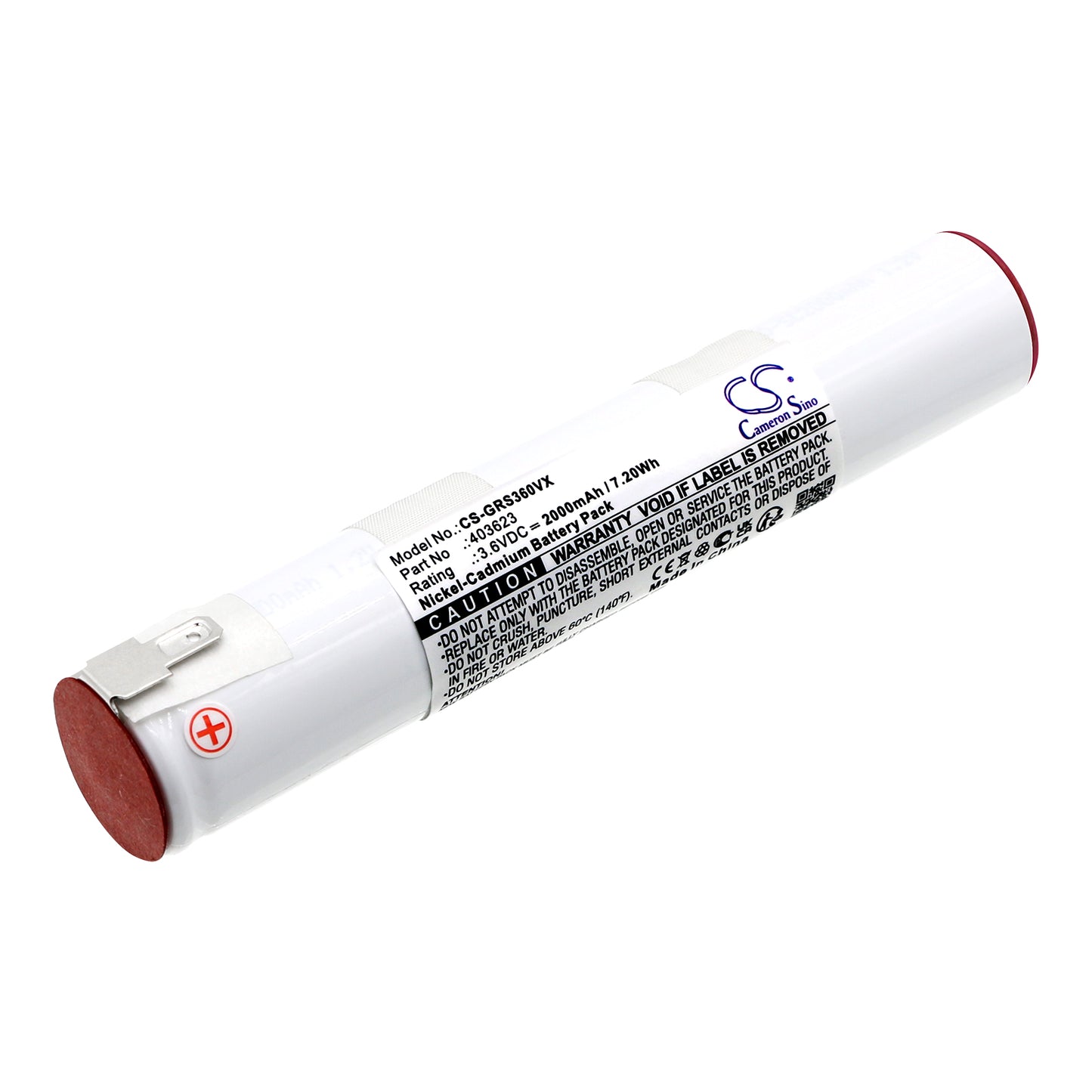 Batteri till Gorenje Sesalnik MVCE36EB 2000mAh / 7.20Wh