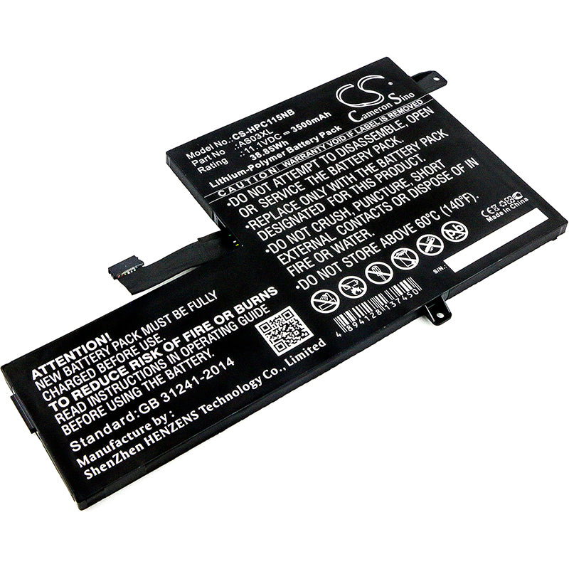 Battery for HP 1FX82UT#ABA 3500mAh / 38.85Wh