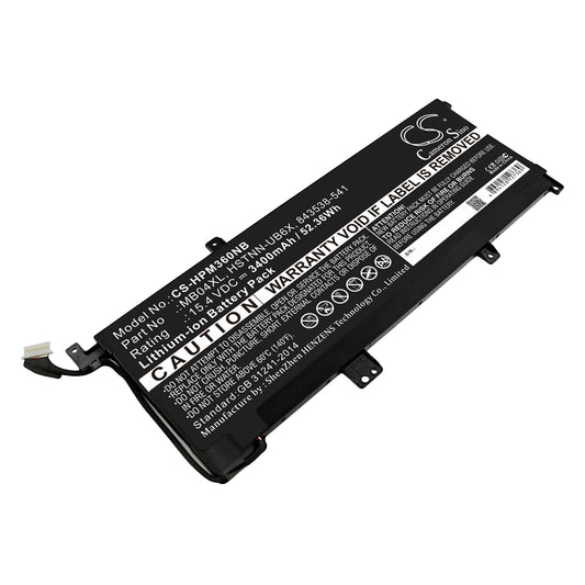 Battery for HP Envy X360 15-AQ193MS 3400mAh / 52.36Wh