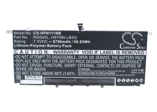Battery for HP Specter 13-3010DX Ultrabook 6750mAh / 50.63Wh