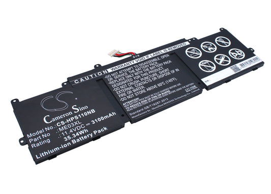 Akku HP Stream 13-C030NR-K2L97UA 3100mAh / 35.34Wh