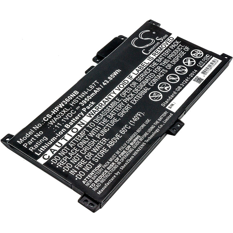 Battery for HP Pavilion X360 15-BR022TX 3950mAh / 43.85Wh