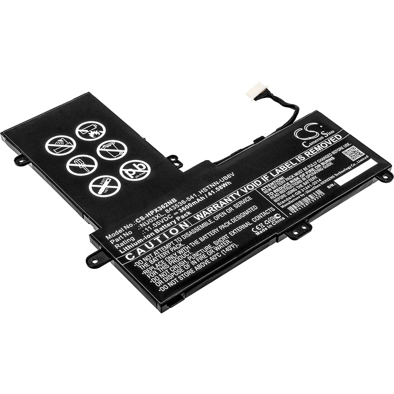 Batteri till HP PAVILION 11-U003NK 3600mAh / 41.58Wh