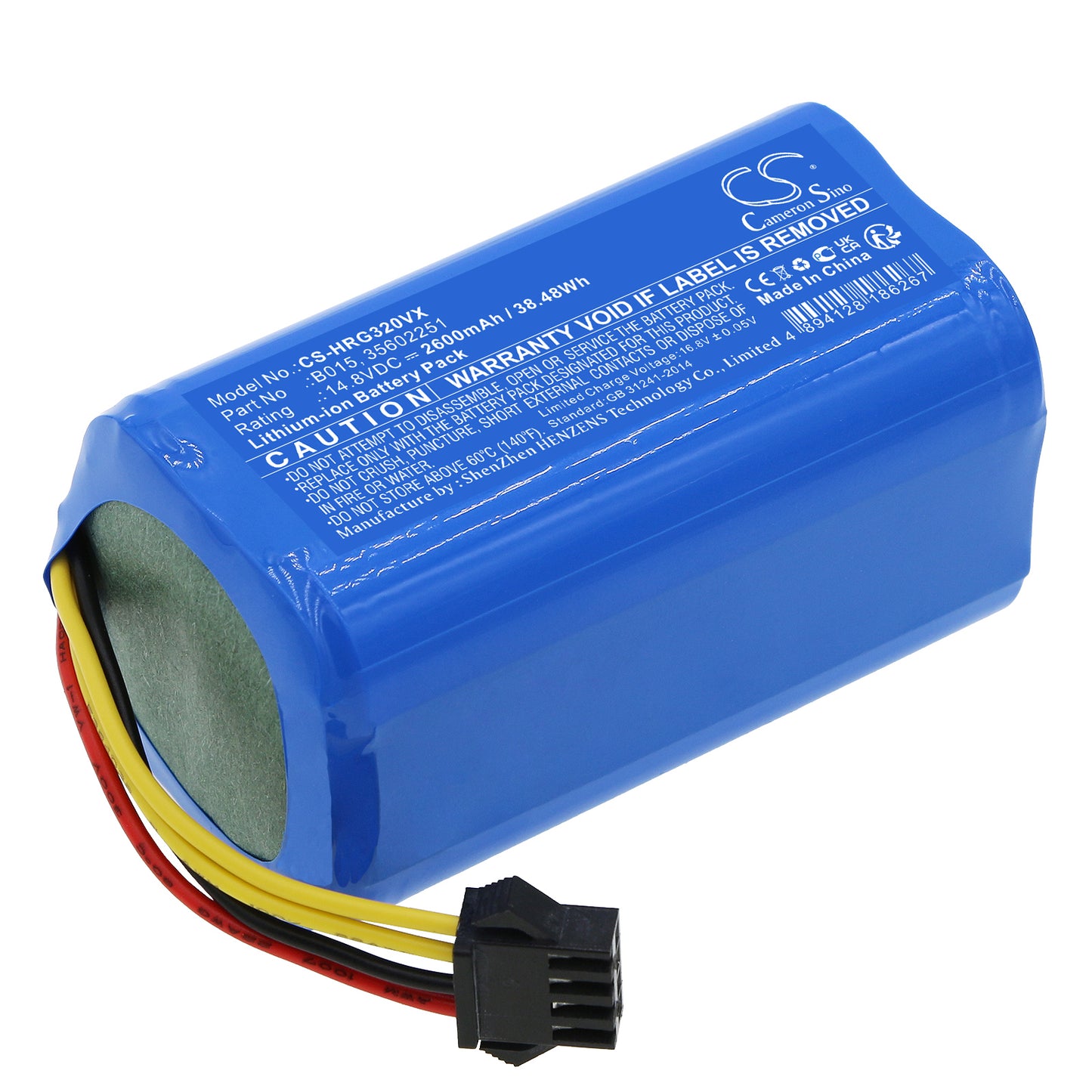 Batteri till Hoover HGO330HC011 2600mAh / 38.48Wh