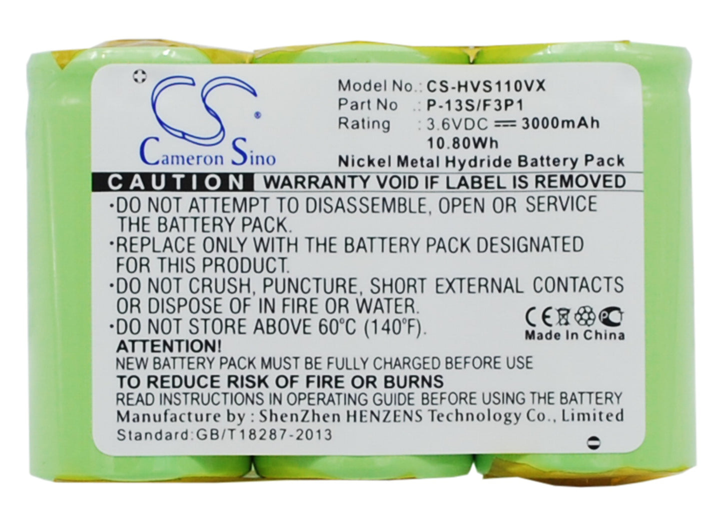 Batteri till Hoover H-59139115 3000mAh / 10.80Wh