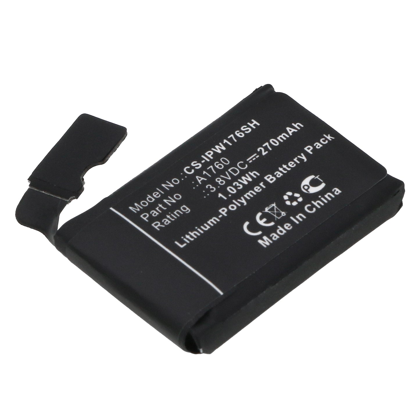 Batteri till Apple MP032LL/A 270mAh / 1.03Wh