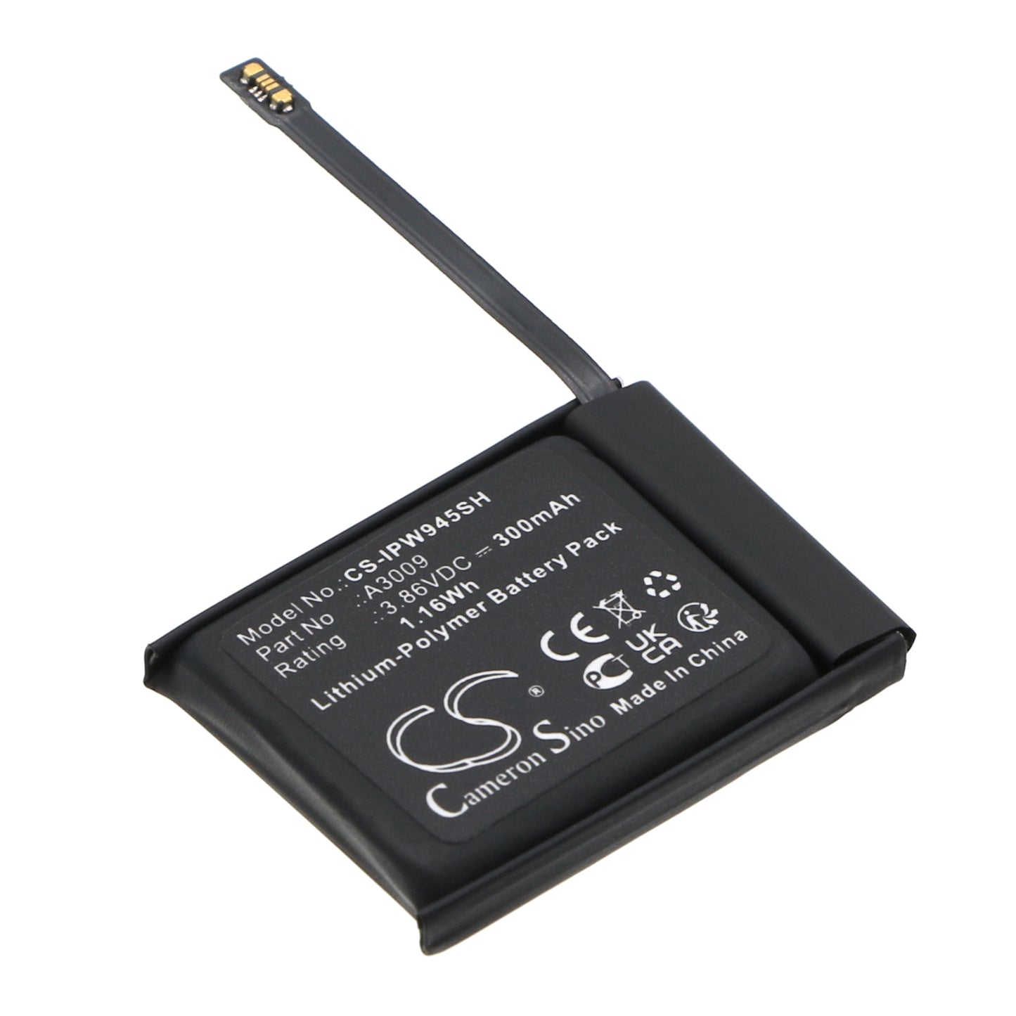 Batteri till Apple  Watch Series S9 45mm 300mAh / 1.16Wh