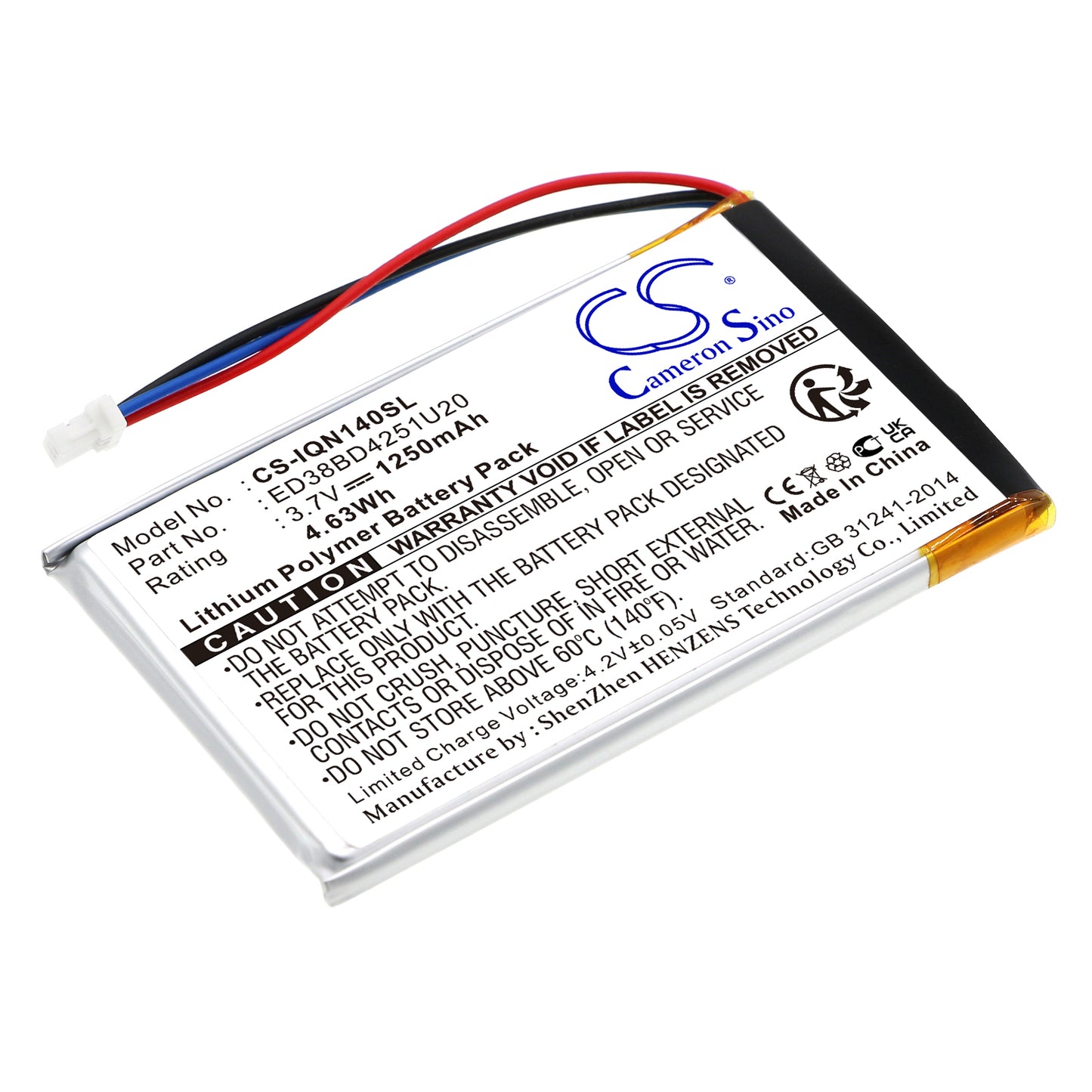 Akku Garmin Nuvi 1490T 1250mAh / 4.63Wh