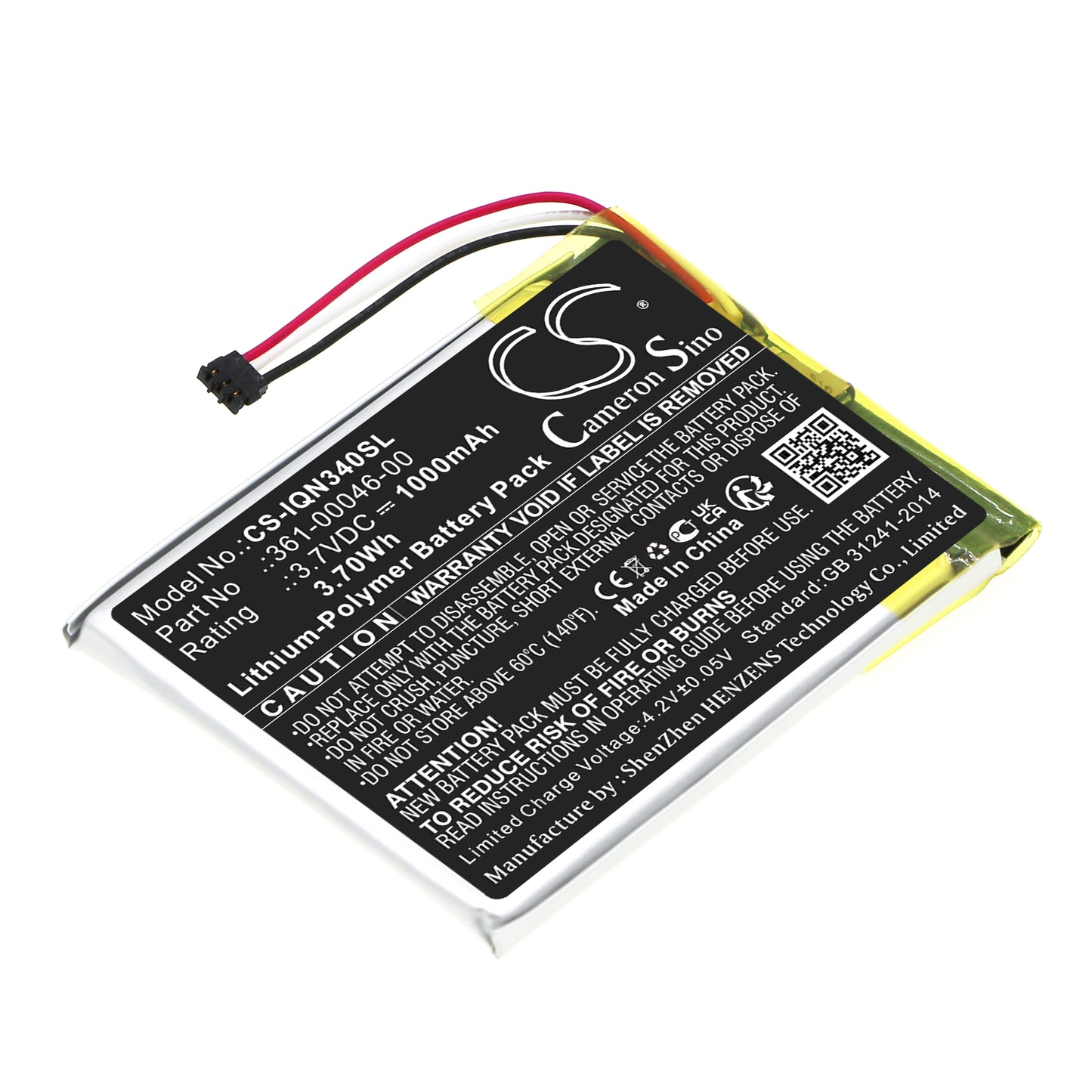 Battery for Garmin Nuvi GDR43 1000mAh / 3.70Wh