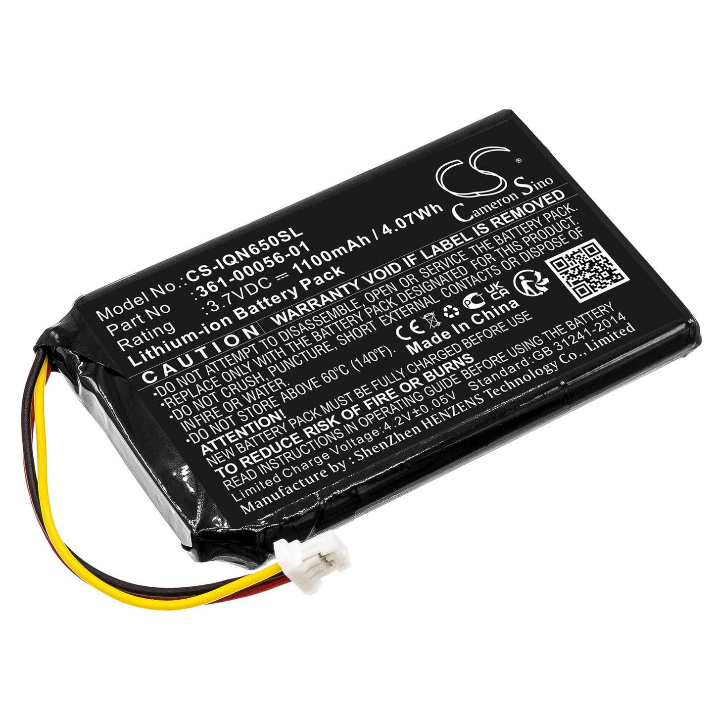 Battery for Garmin Nuvi 65LM 1100mAh / 4.07Wh