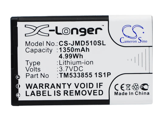 Battery for JBL MD-51W 1350mAh / 4.99Wh