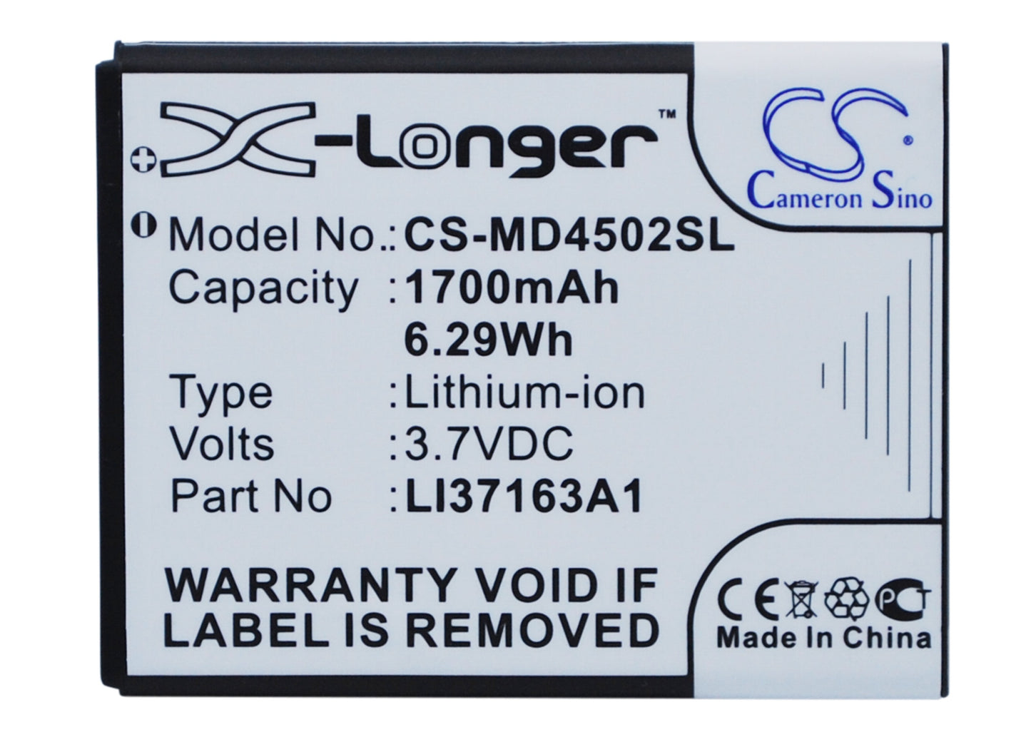 Batteri till Medion MD 98332 1700mAh / 6.29Wh