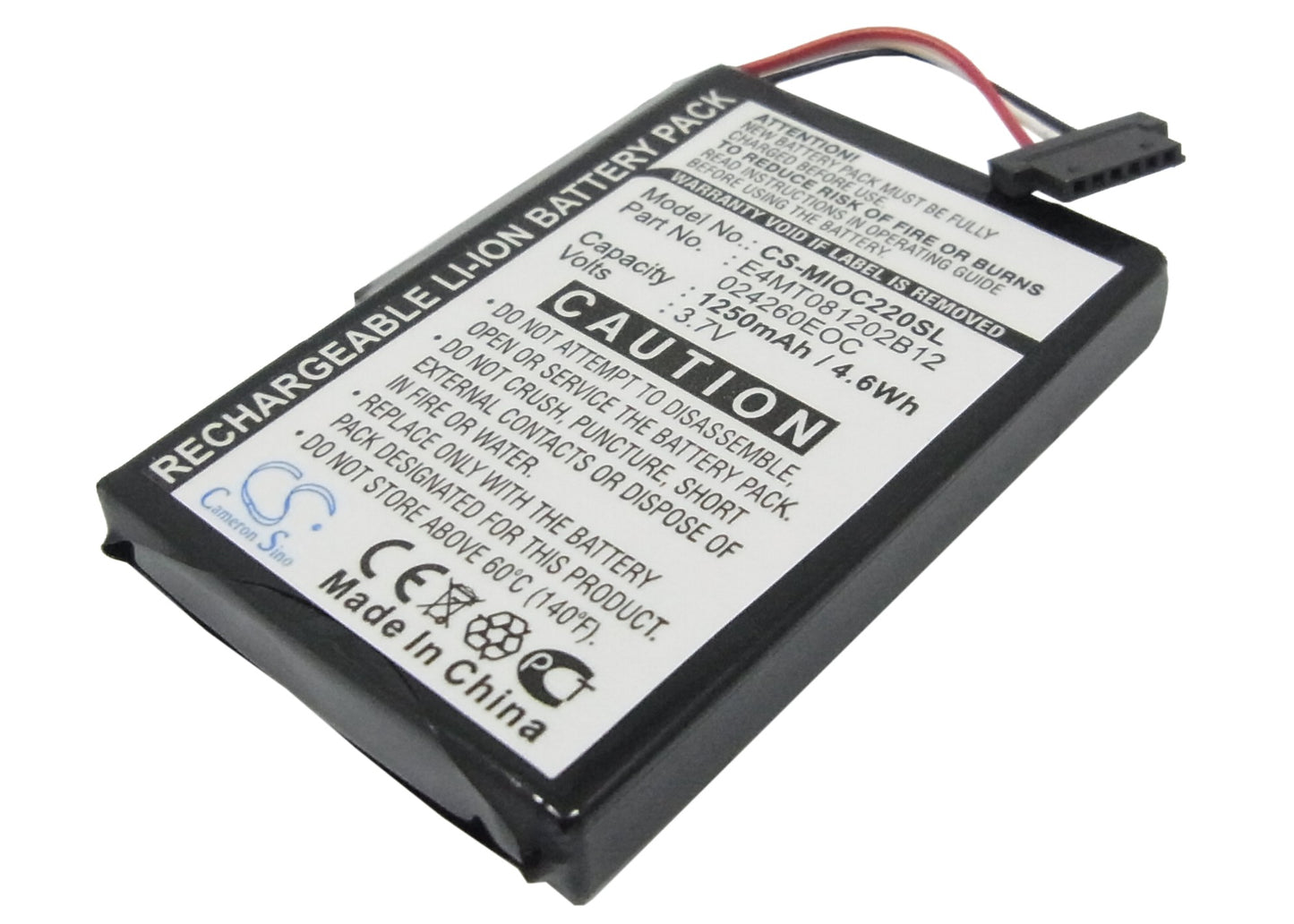 Batteri till Medion GoPal PNA465 1250mAh / 4.63Wh