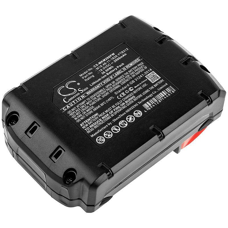 Batteri till Atlas Copco LokTor S18P 2000mAh / 36.00Wh