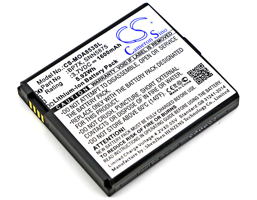 Battery for Motorola Quench 1600mAh / 5.92Wh