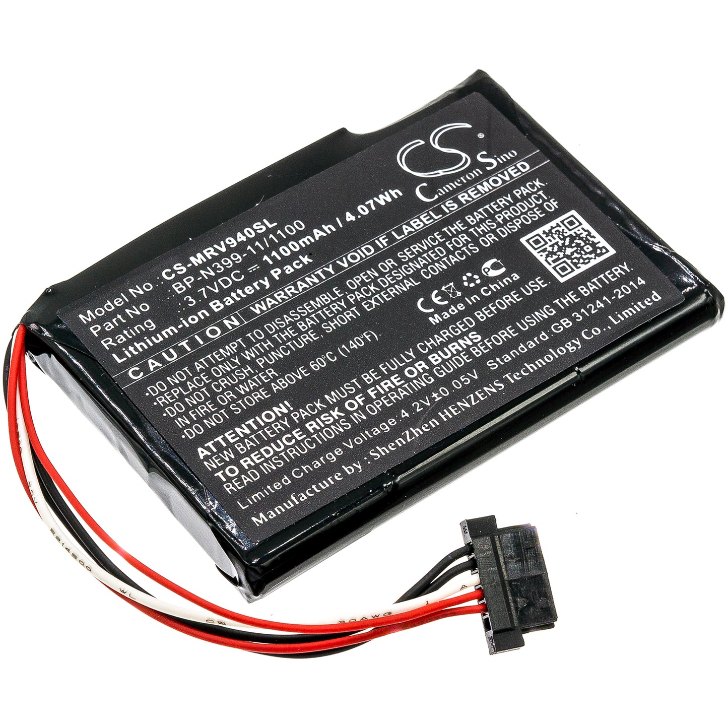 Battery for Magellan RoadMate RV 9490T-LMB 1100mAh / 4.07Wh