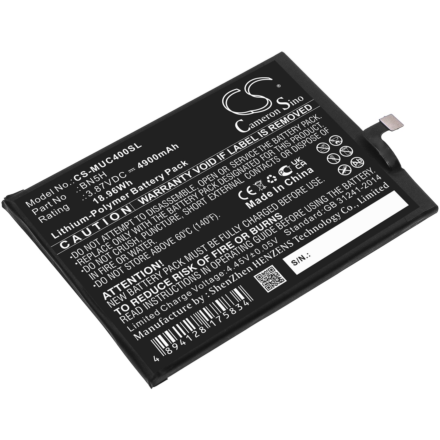 Battery for Redmi Note 11E 4900mAh / 18.96Wh