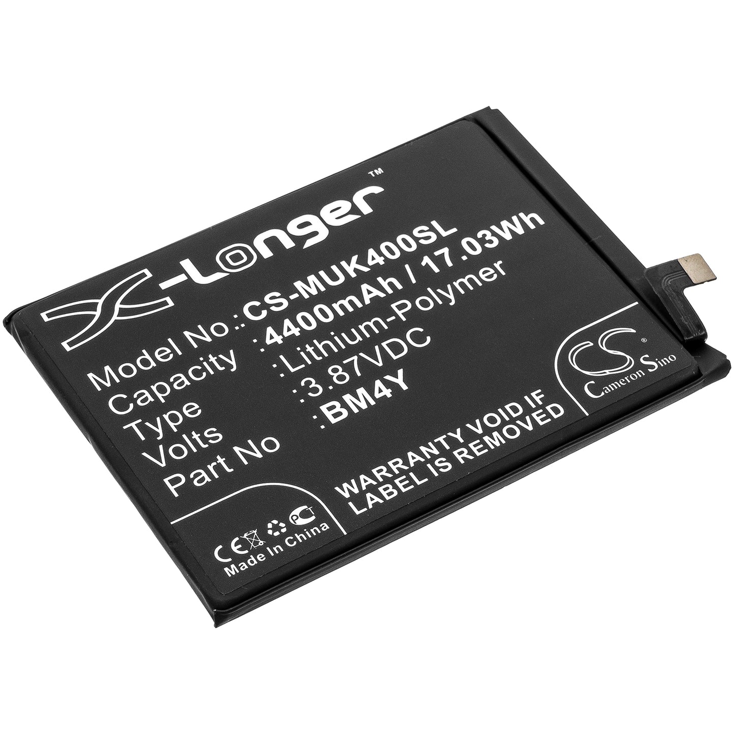 Battery for Redmi K40 Pro 5G 4400mAh / 17.03Wh