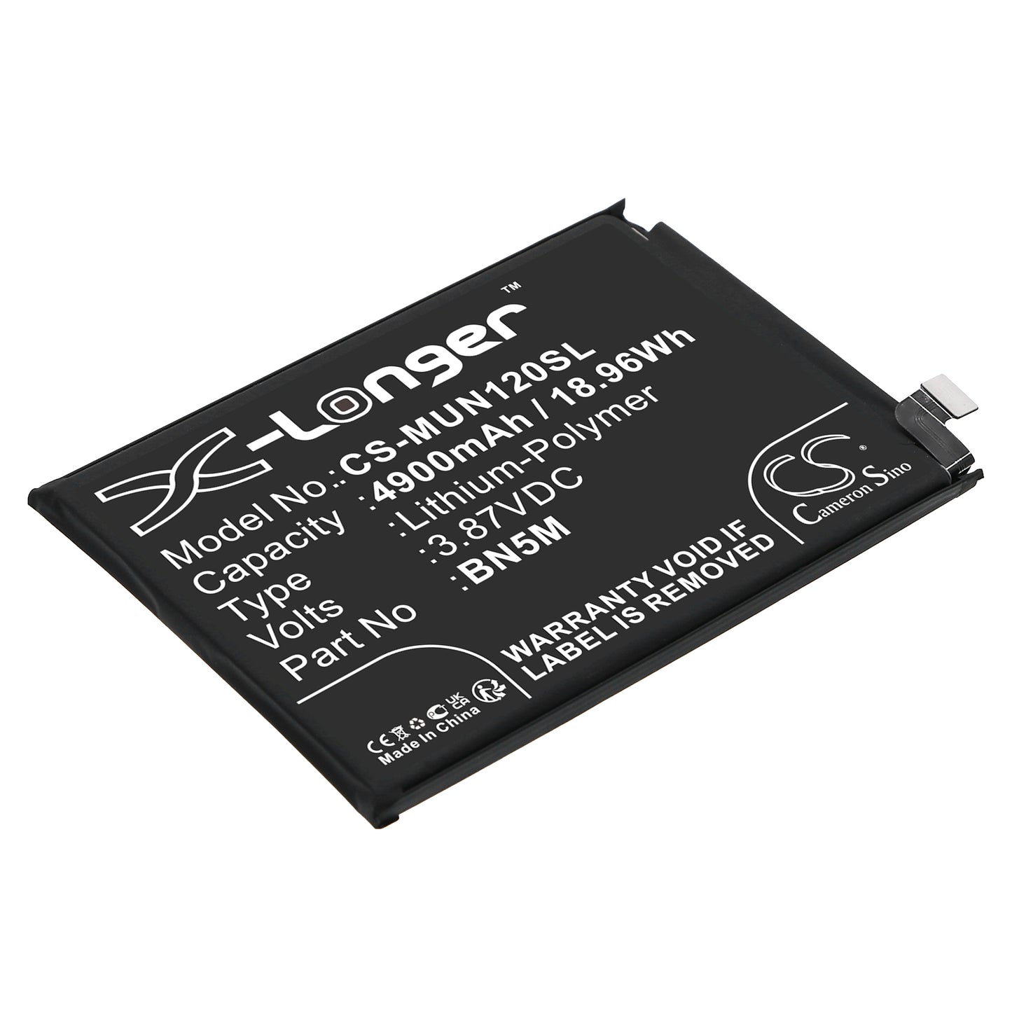 Battery for Redmi 23021RAA2Y 4900mAh / 18.96Wh