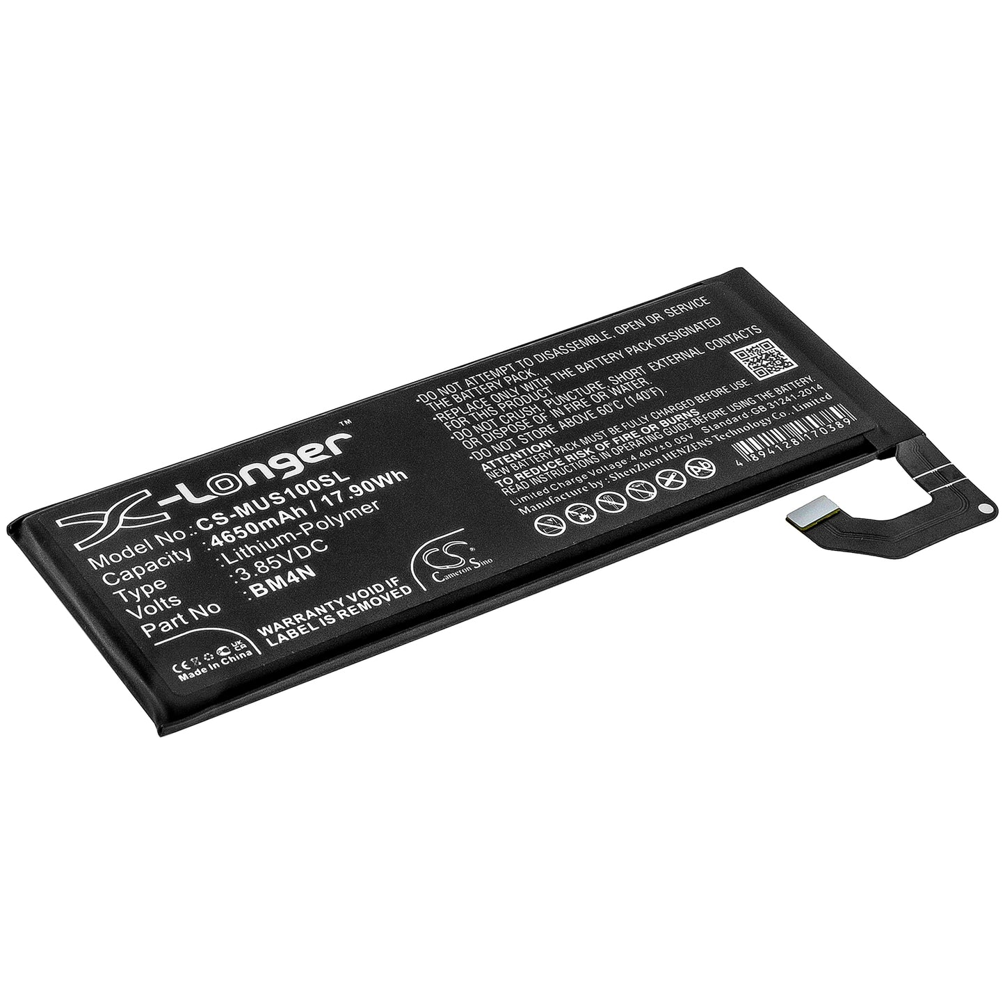 Battery for Xiaomi M2102J2SC 4650mAh / 17.90Wh