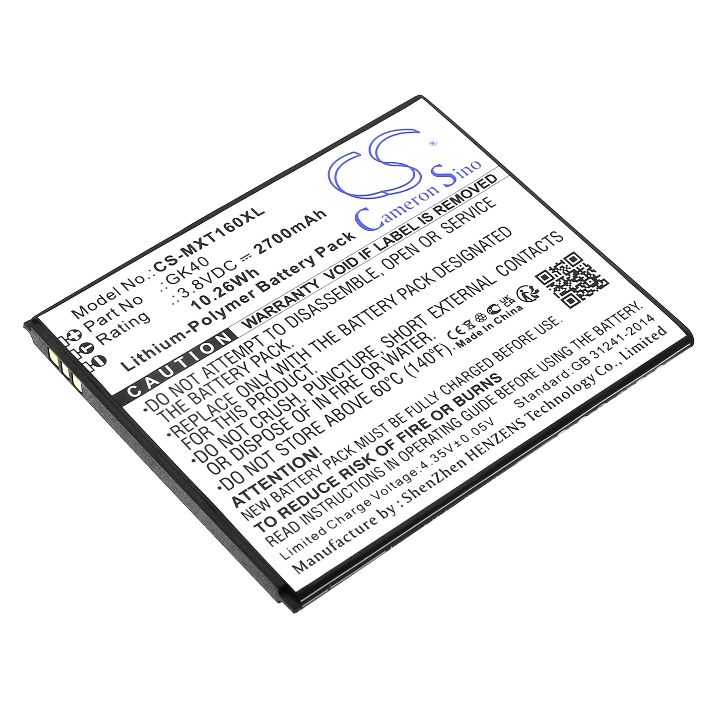 Akku Motorola XT1768 2700mAh / 10.26Wh