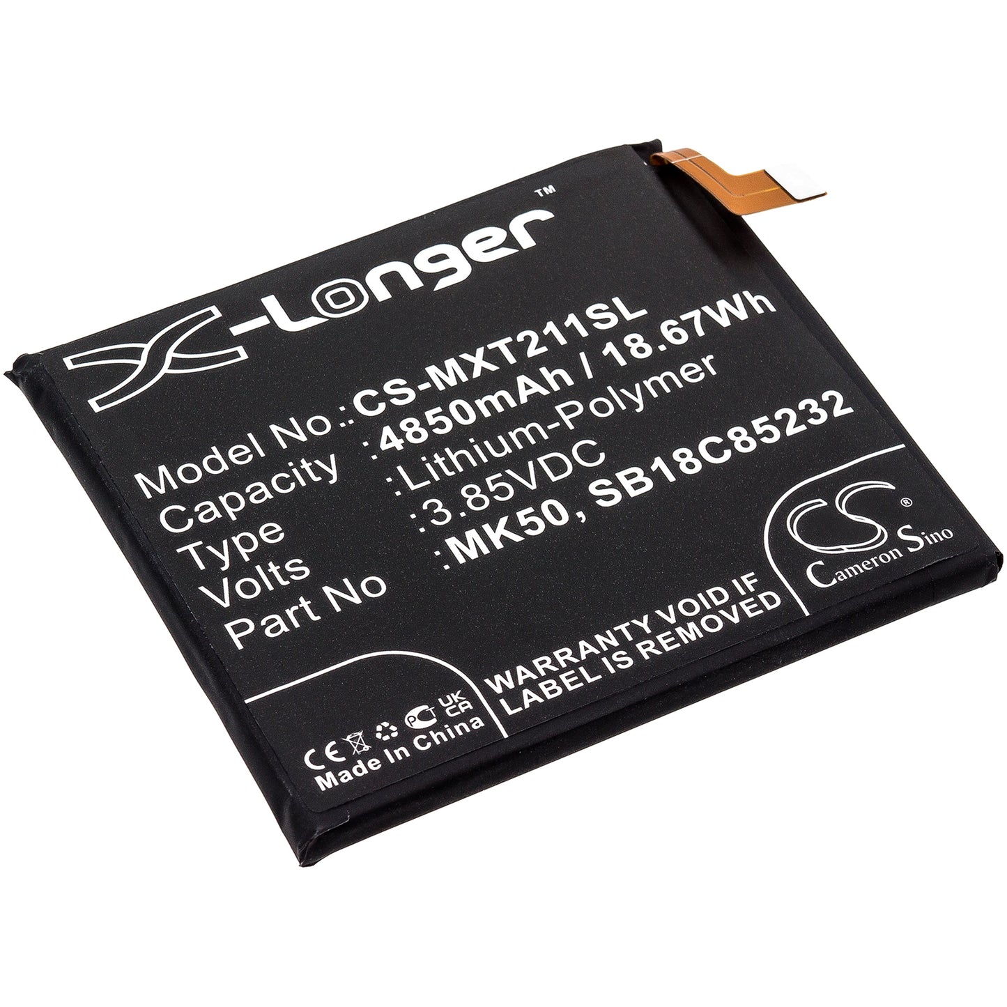 Battery for Motorola XT2113-3 4850mAh / 18.67Wh
