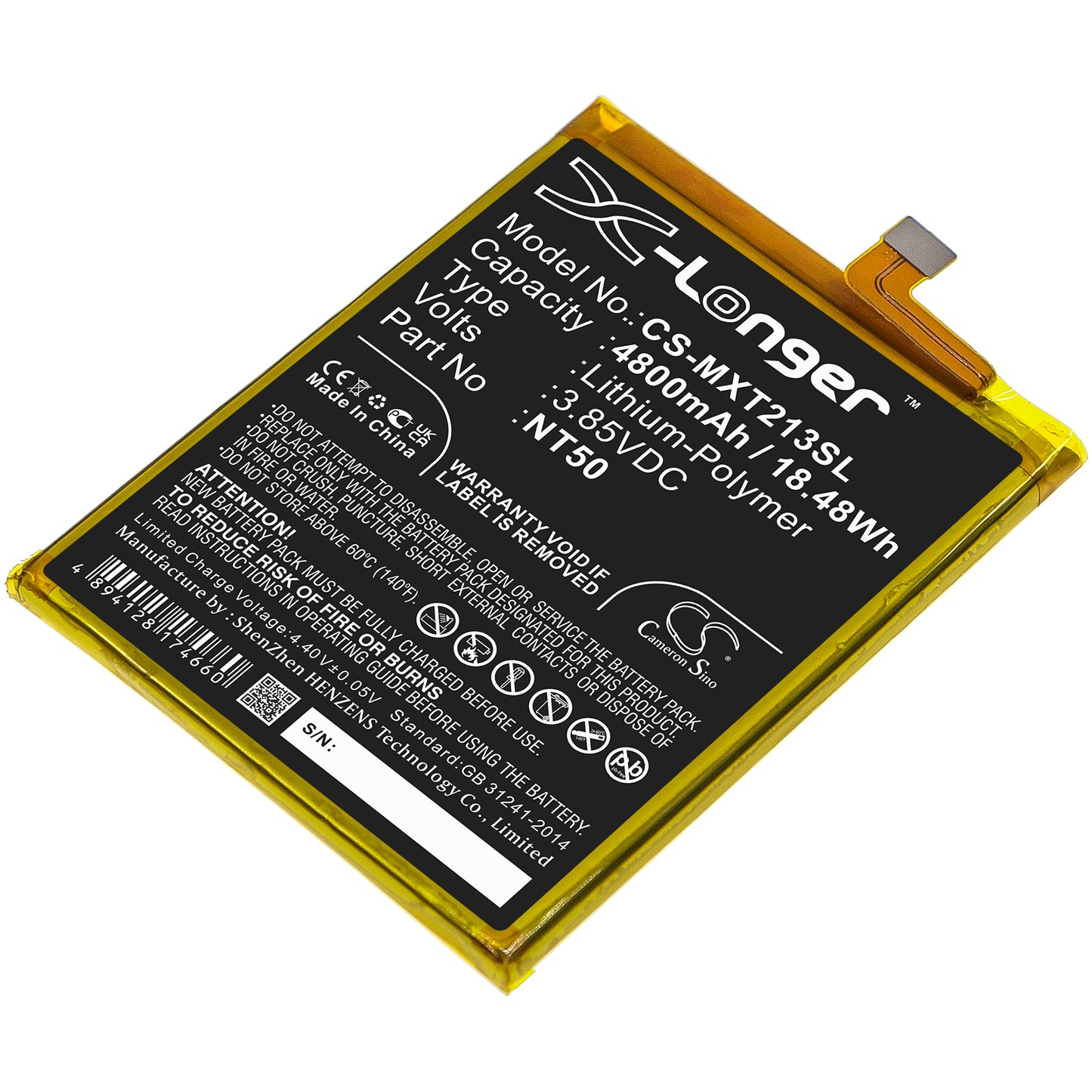 Battery for Motorola XT2139-2 4800mAh / 18.48Wh