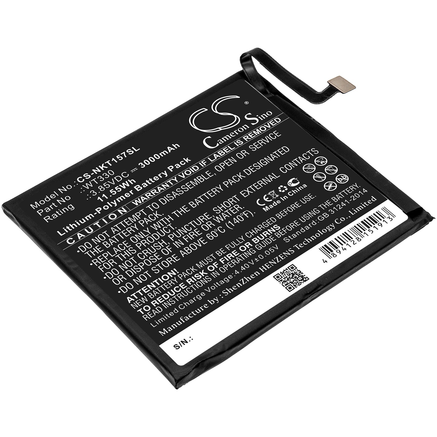 Akku Nokia TA-1157 3000mAh / 11.55Wh
