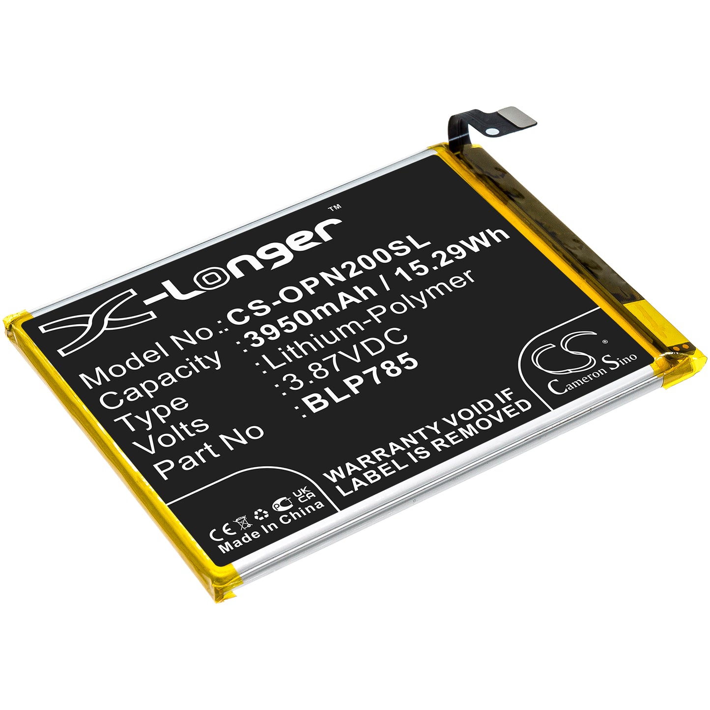 Battery for Oneplus Nord 3950mAh / 15.29Wh