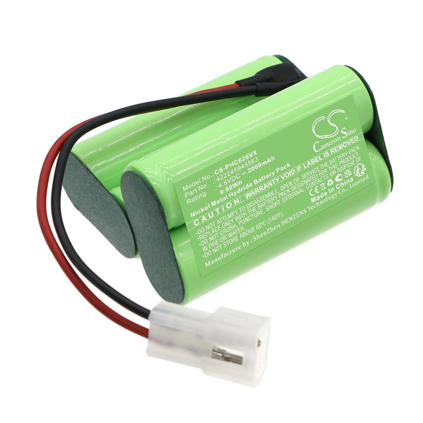 Batteri till Philips  FC6126/01 2000mAh / 9.60Wh