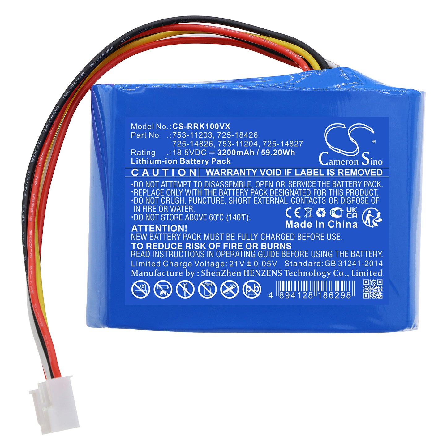 Akku Robomow RK 2000 Prolle 3200mAh / 59.20Wh
