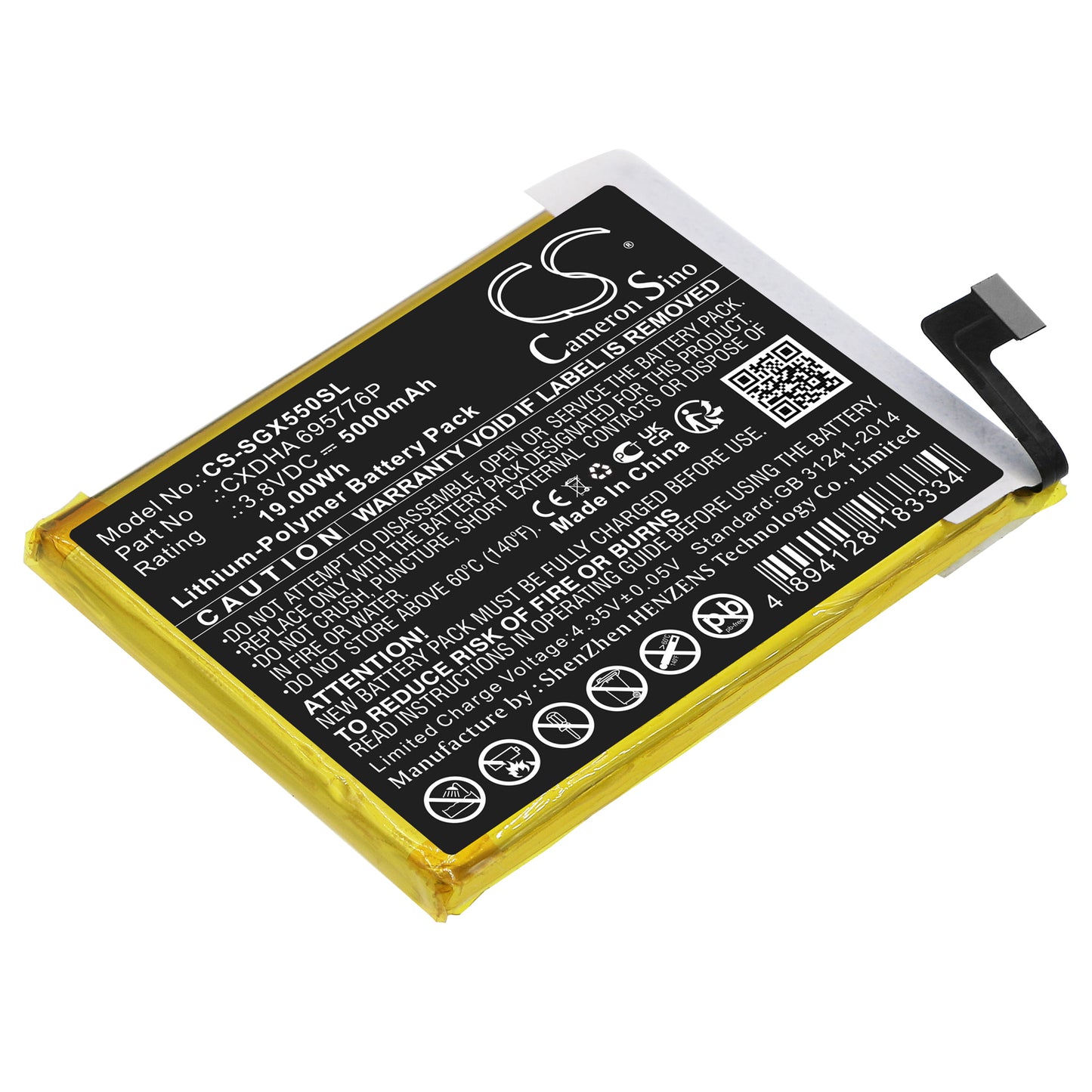 Akku SkyGolf SkyCaddie SX550 5000mAh / 19.00Wh