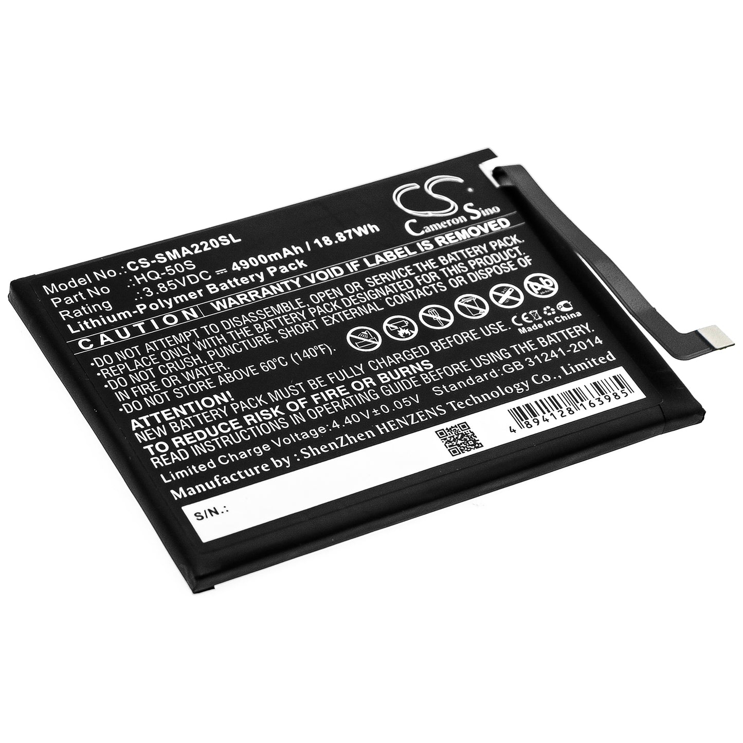 Battery for Samsung SM-A022F/DS 4900mAh / 18.87Wh