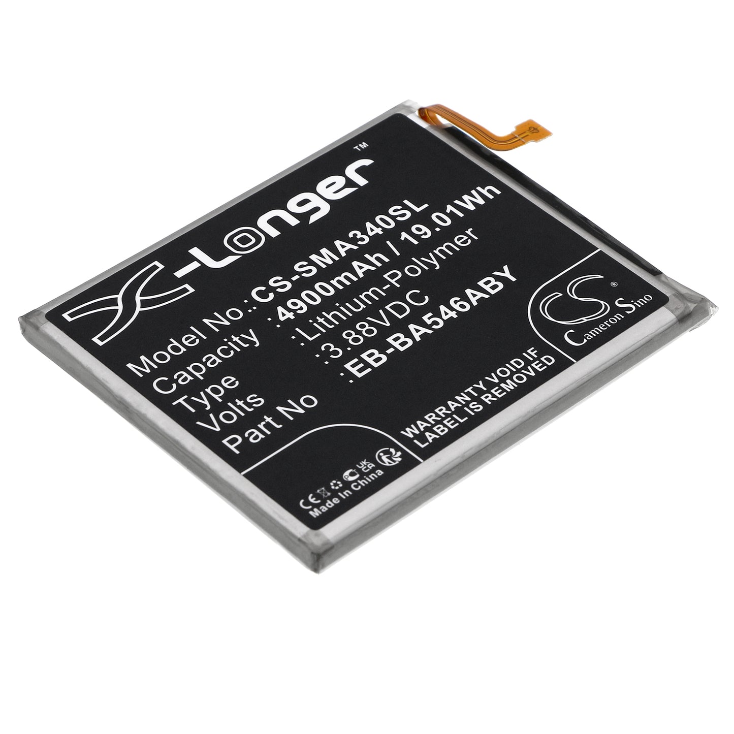 Battery for Samsung Galaxy A54 5G 2023 4900mAh / 19.01Wh