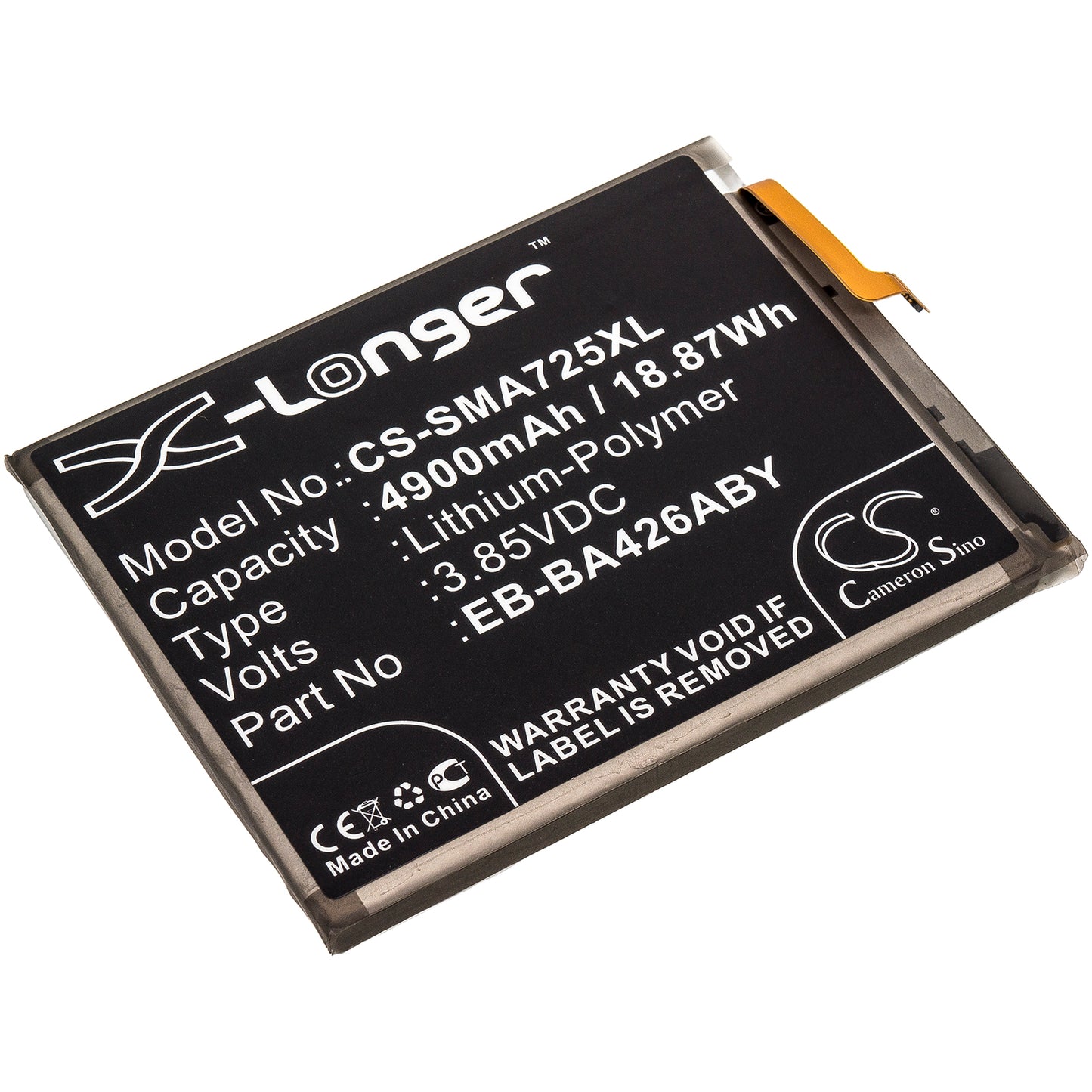 Battery for Samsung Galaxy A725 4900mAh / 18.87Wh