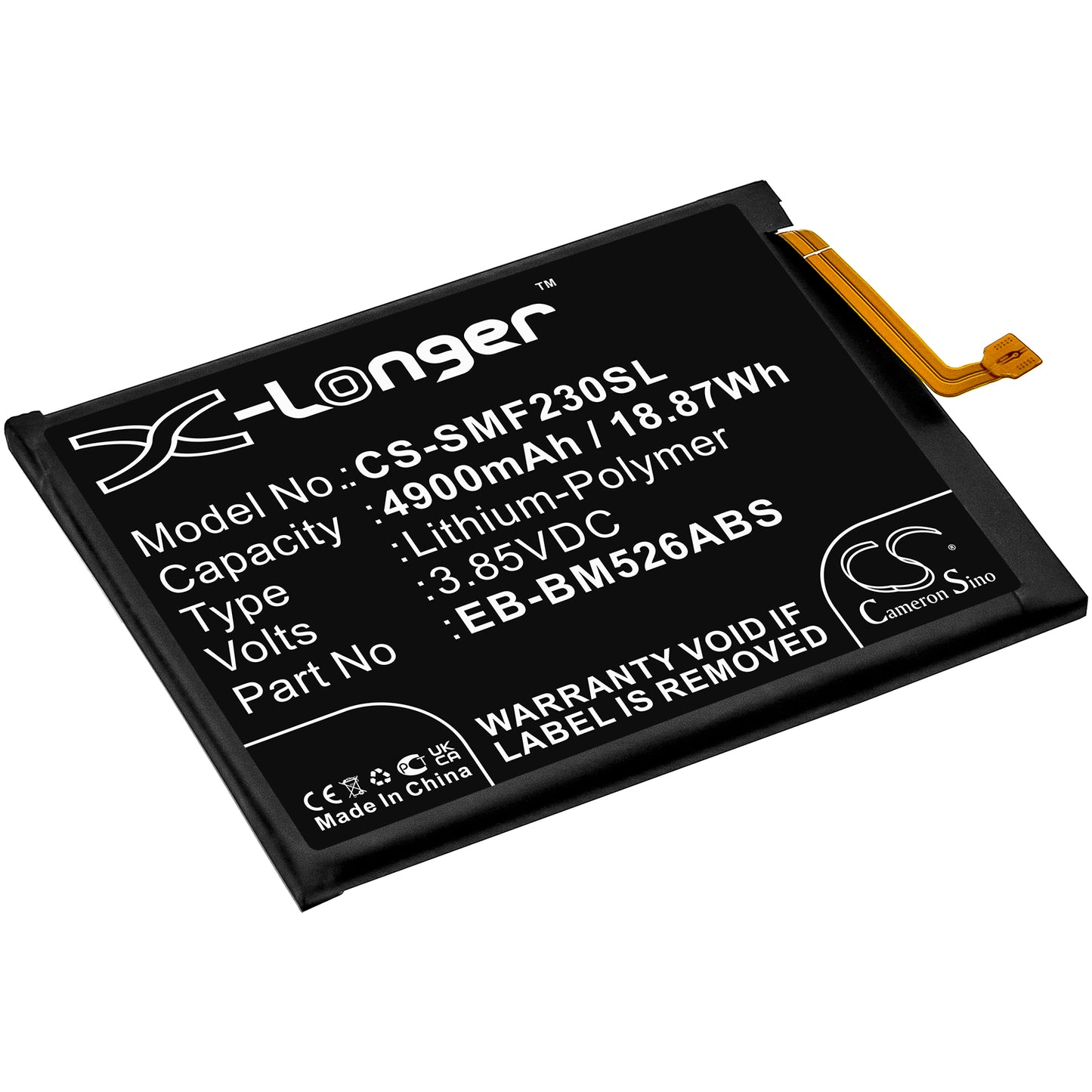 Akku Samsung SM-A235F/DS 4900mAh / 18.87Wh