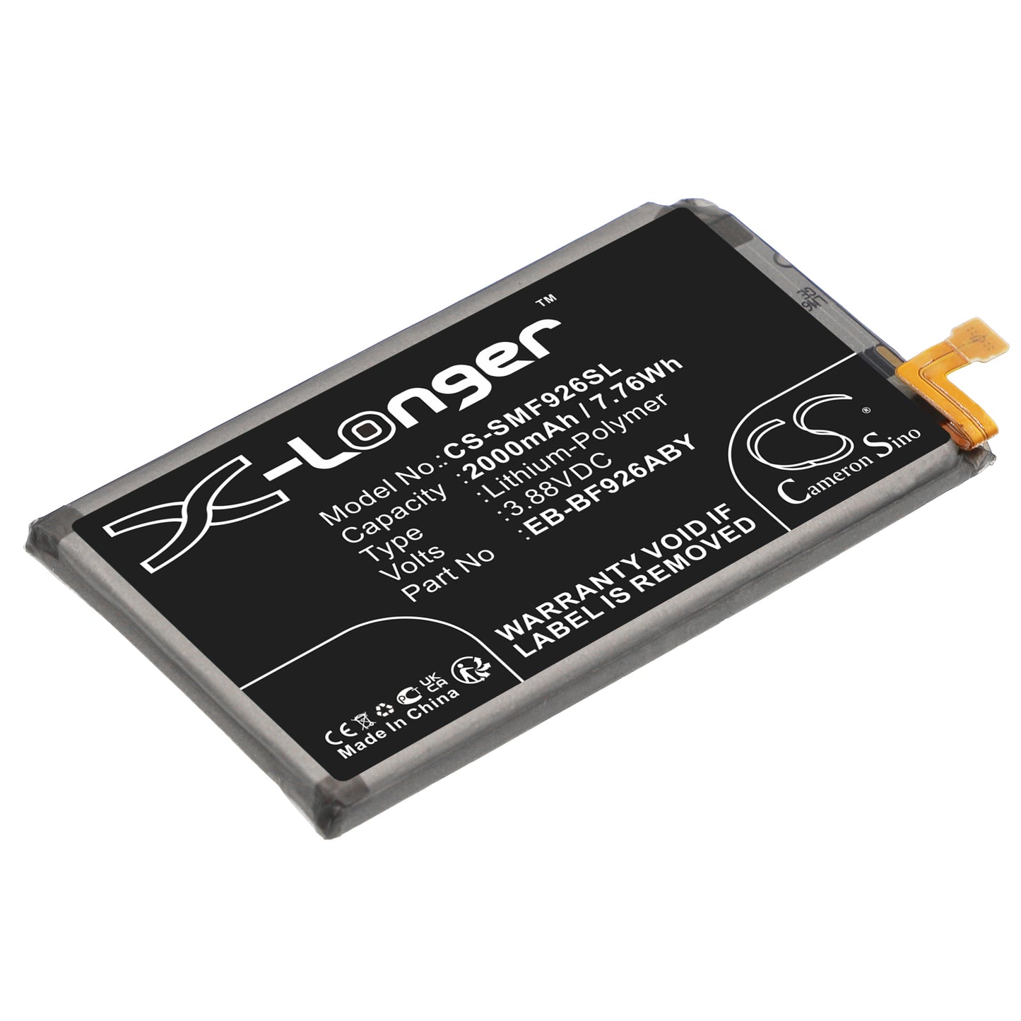 Battery for Samsung SM-F926W 2000mAh / 7.76Wh